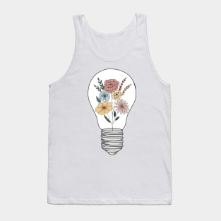 Vintage floral lightbulb Tank Top